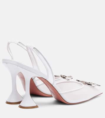 Begum 95 mesh slingback pumps | Amina Muaddi