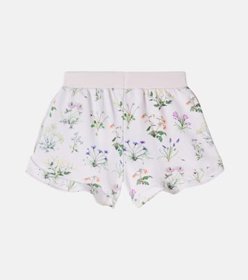 Acacia floral cotton-blend shorts | Molo