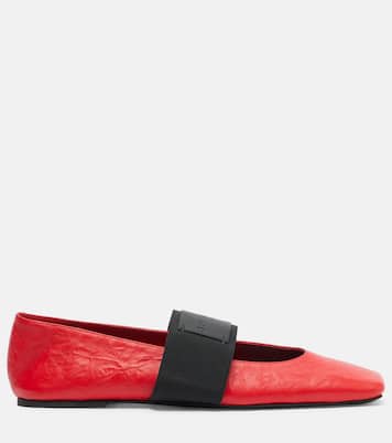 Sliced Square leather ballet flats | Givenchy