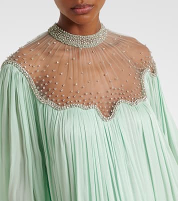 Elline embellished pleated gown | Costarellos