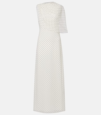 Adela polka-dot chiffon gown | Rotate