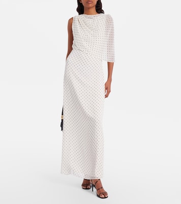 Adela polka-dot chiffon gown | Rotate