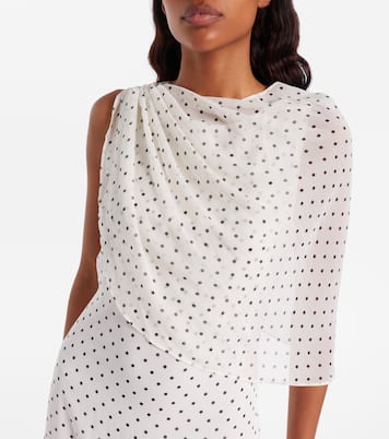 Adela polka-dot chiffon gown | Rotate