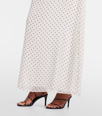 Adela polka-dot chiffon gown | Rotate