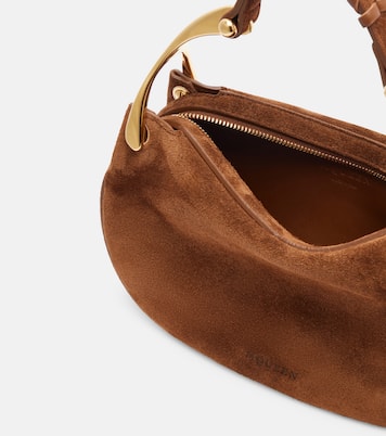 Henkeltasche Wishbone Mini aus Veloursleder | McQueen