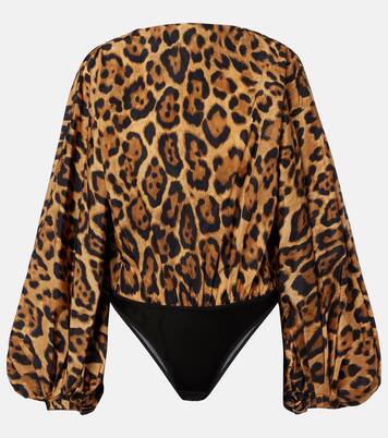 Oversized animal-print bodysuit | Alaïa