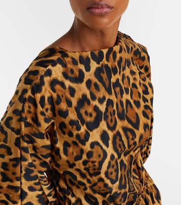 Oversized animal-print bodysuit | Alaïa