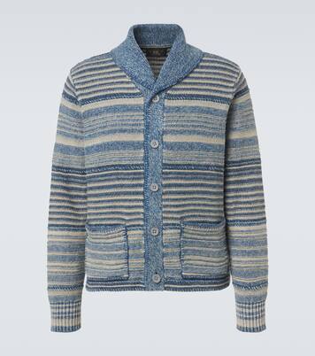 Cardigan en coton et lin à rayures | RRL