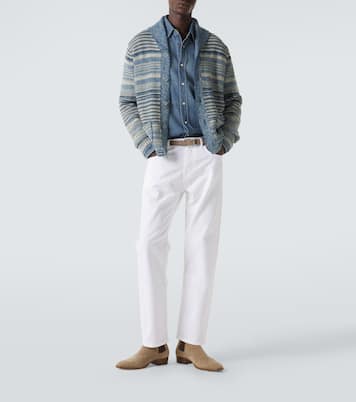 Cardigan en coton et lin à rayures | RRL