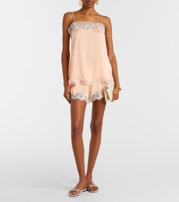 Top lencero Hanna de satén con encaje | Faithfull