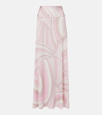 Iride satin jersey maxi skirt | Pucci