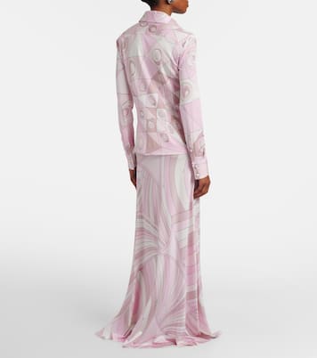 Iride satin jersey maxi skirt | Pucci