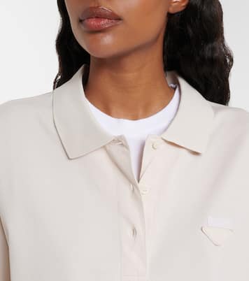 Cotton piqué and jersey polo shirt | Prada