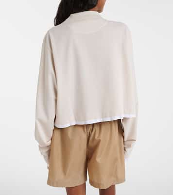 Cotton piqué and jersey polo shirt | Prada