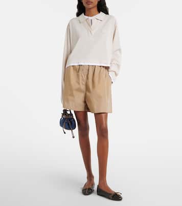 Cotton piqué and jersey polo shirt | Prada