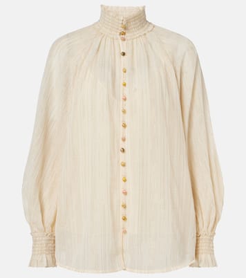 Aster cotton and silk-blend blouse | Zimmermann