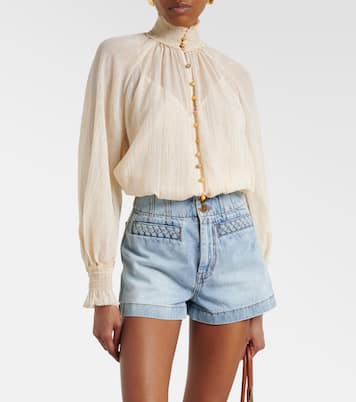 Aster cotton and silk-blend blouse | Zimmermann