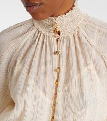 Aster cotton and silk-blend blouse | Zimmermann