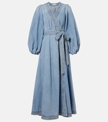 Indra denim wrap dress | Zimmermann