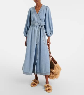Indra denim wrap dress | Zimmermann