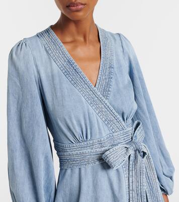 Indra denim wrap dress | Zimmermann