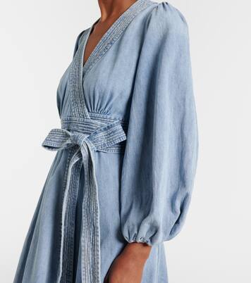 Indra denim wrap dress | Zimmermann