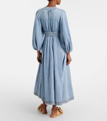 Indra denim wrap dress | Zimmermann