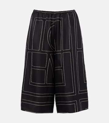 Bestickte Bermuda-Shorts aus Seide | Toteme