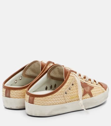 Super-Star raffia and leather mules | Golden Goose