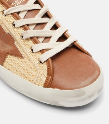 Super-Star raffia and leather mules | Golden Goose