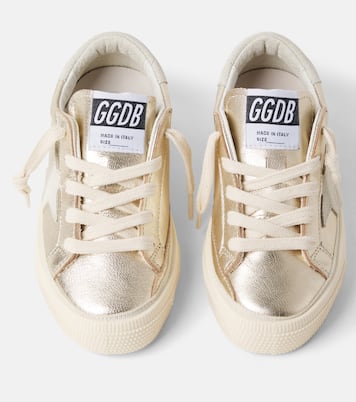 May metallic leather sneakers | Golden Goose Kids
