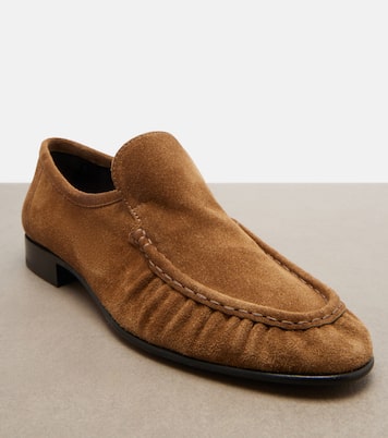Soft Mocassin Two suede loafers | The Row