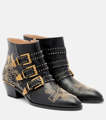 Susanna studded leather ankle boots | Chloé