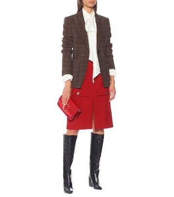 Wave croc-effect leather boots | Chloé