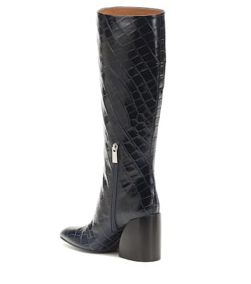 Wave croc-effect leather boots | Chloé