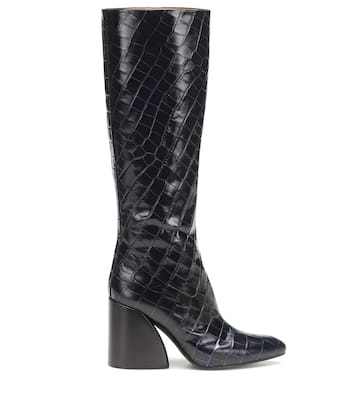 Wave croc-effect leather boots | Chloé