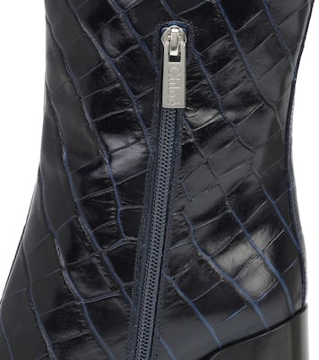Wave croc-effect leather boots | Chloé