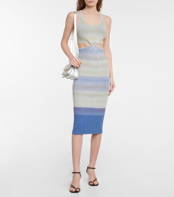 Robe midi Colleen rayée en coton mélangé | Simkhai