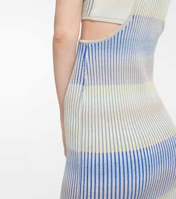 Robe midi Colleen rayée en coton mélangé | Simkhai