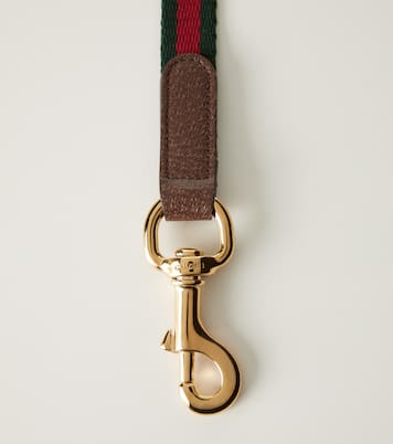 Web Stripe S/M dog leash | Gucci