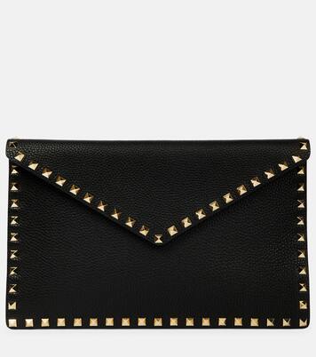 Rockstud leather clutch | Valentino Garavani