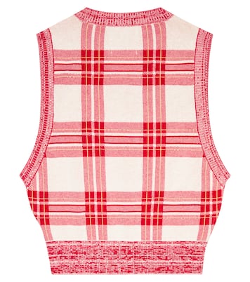 Bat checked cotton sweater vest | The Animals Observatory