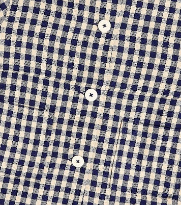 Cambridge gingham silk coat | Caramel