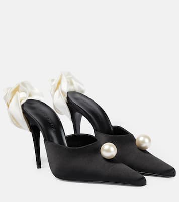 Verzierte Mules aus Satin | Magda Butrym