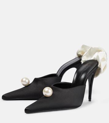Verzierte Mules aus Satin | Magda Butrym