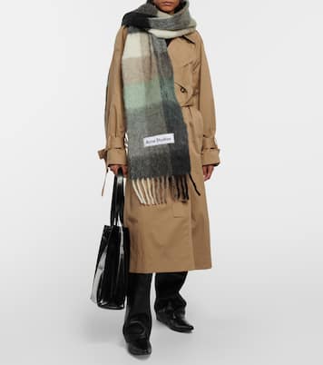 Checked alpaca wool-blend scarf | Acne Studios