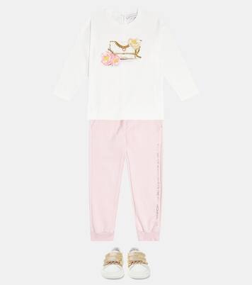 Printed cotton jersey top | Monnalisa