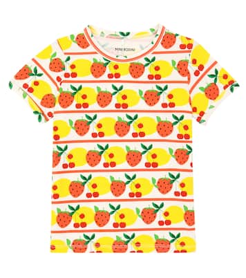 Printed cotton-blend jersey T-shirt | Mini Rodini