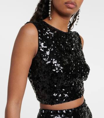 Top cropped con pailettes | Dolce&Gabbana