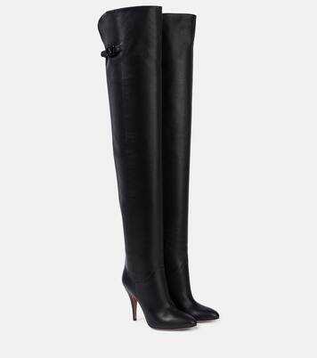 Overknee-Stiefel VLogo Signature 105 aus Leder | Valentino Garavani